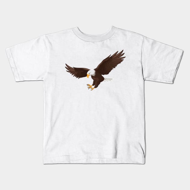 Bald Eagle Kids T-Shirt by dcohea